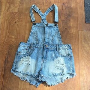 Stylish Blue Denim Overalls